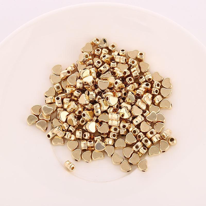 Heart Shaped Bead (100 300pcs), DIY Loose Plastic Bead, Spacer Bead for Bracelets, Necklaces, Jewelry Making