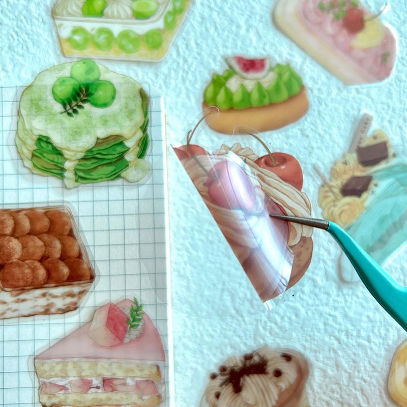 Afternoon Tea Themed Sticker, 20pcs set DIY Decorative Sticker for Scrapbooking & Journal Making