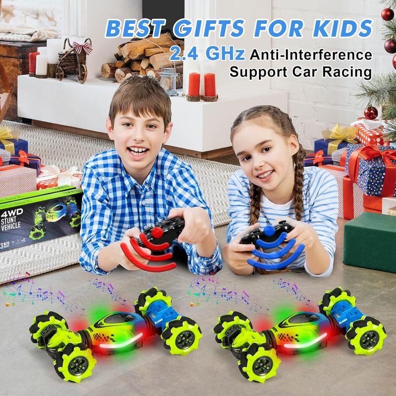 Gesture Sensing RC Stunt Car - 4WD Offroad Twist Car with 360° Rotation, Lights & Music, Perfect Birthday Gift for Kids 6-12