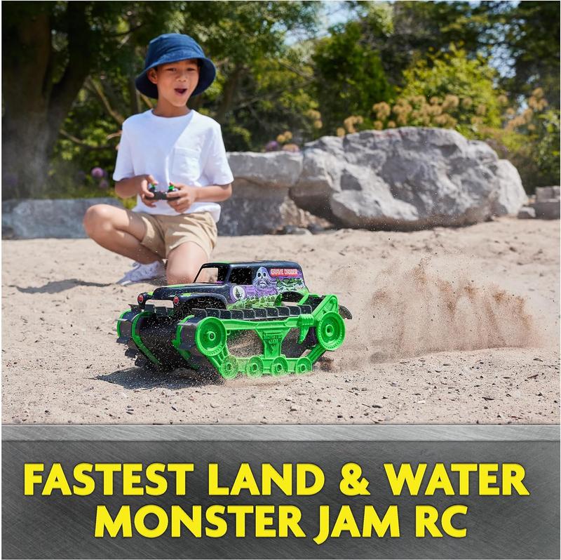 YKTK1 Official Grave Digger Trax All-Terrain Remote Control Outdoor Vehicle, 1:15 Scale, Kids Toys for Boys and Girls Ages 4-6+