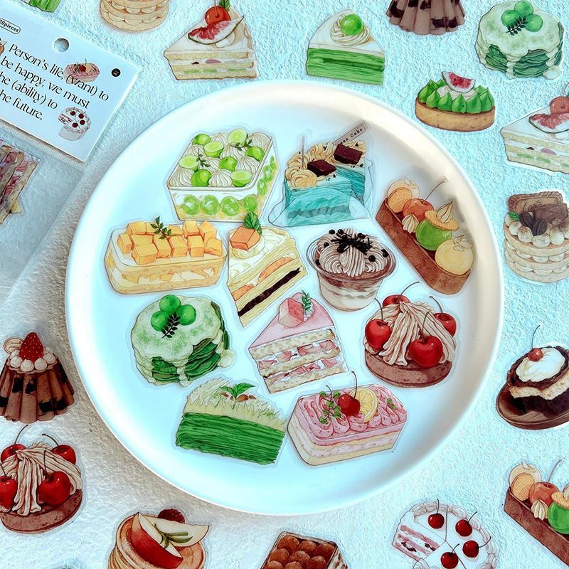 Afternoon Tea Themed Sticker, 20pcs set DIY Decorative Sticker for Scrapbooking & Journal Making