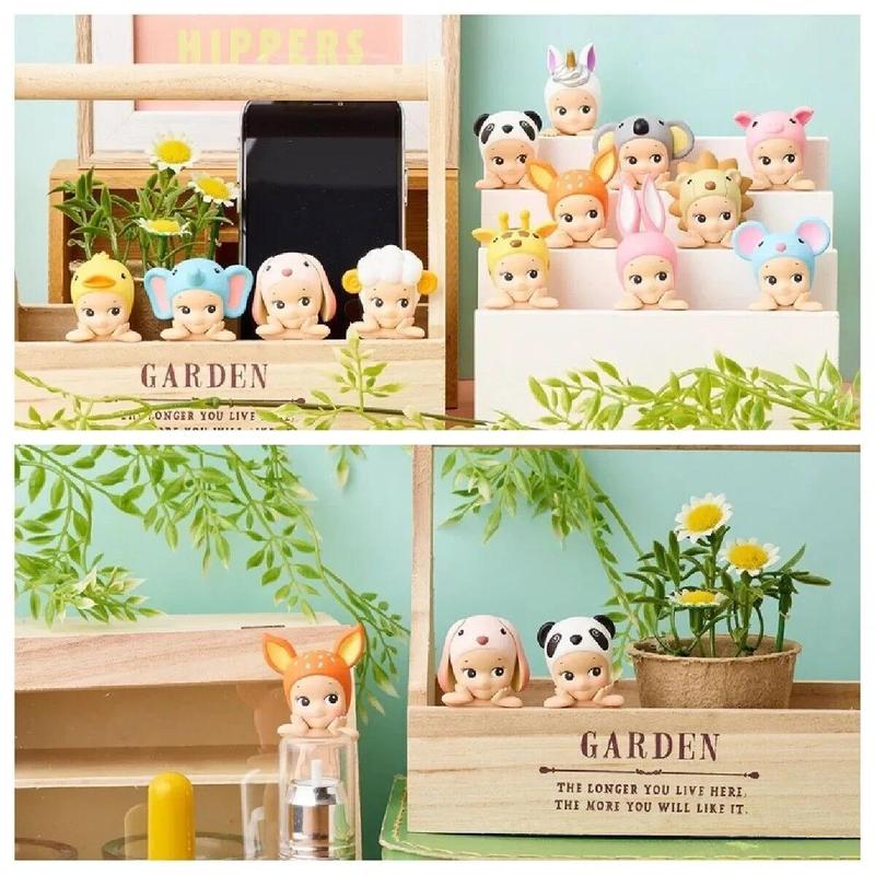 Lying Angel Animal Cartoon Doll, 1 2 3 6 Counts Mini Doll Ornament Blind Box, Decorative Figurine for Home Office Desk, Gift for Friends & Family