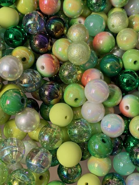 Color Mix 20 Pack acrylic Beads for Pen and Key Chain Making - 16mm