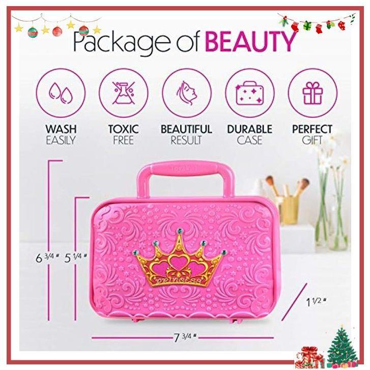 Toysical Kids Makeup Kit for Girl - Real, Non Toxic Makeup for Kids kit with Remover, Washable Toddler Makeup Kit - Princess Birthday Gift Pretend Play Makeup for Ages 3 4 5 6 7 8 9 10 Years Old