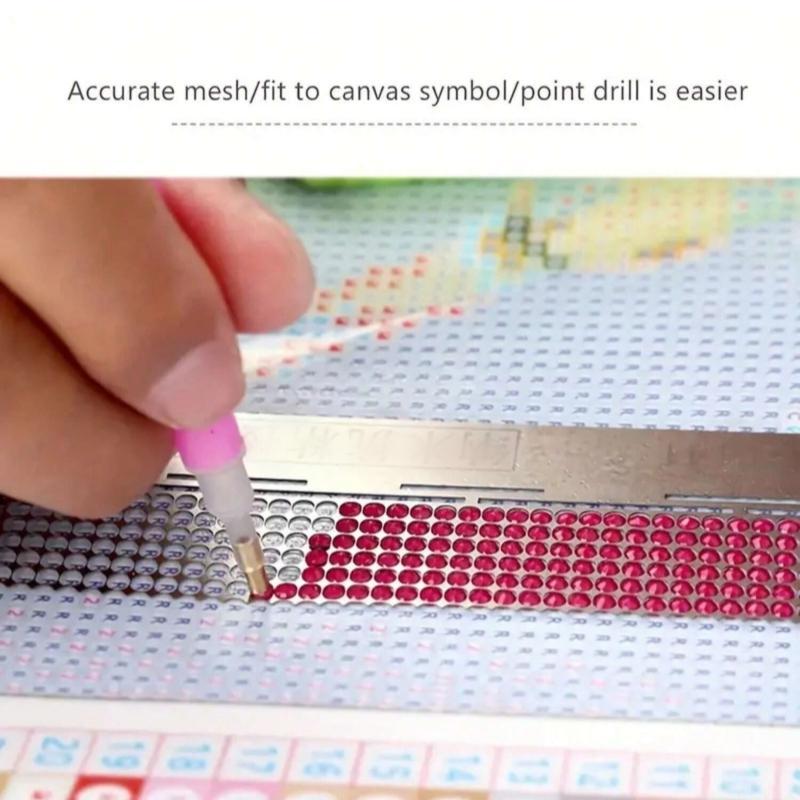 DIY Diamond Arts Painting Cross Stitch Ruler, Stainless Steel Embroidery Ruler, DIY Diamond Arts Painting Accessories