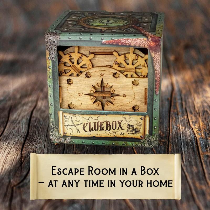 Cluebox - Davy Jones Locker - Escape Room  - Puzzle Box - Gift Box - 3D Wooden Puzzle for Adults - Wooden Jigsaw - Brain Teaser - Birthday Gift Gadget for Men -  Box