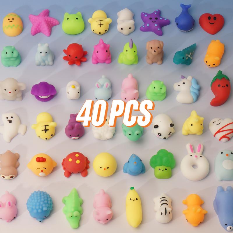 40 Pcs Kawaii Squishes Mochi Anima Squishy Toy For Kids Age 3+ ,Party Favors for kids ,Stress Relief Toy