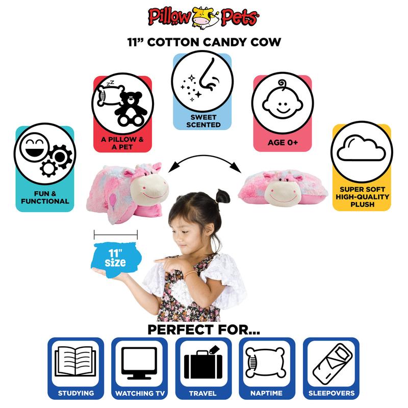 Cotton Candy Cow Peewee 11 Inch Pillow Pet