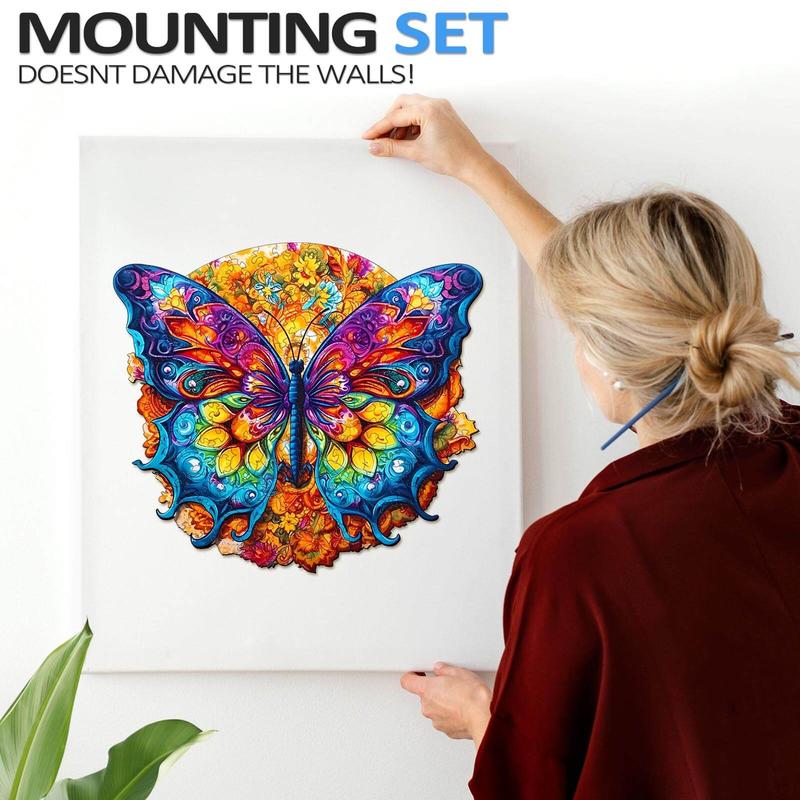 Mandala Butterfly 3 Wooden Jigsaw Puzzle