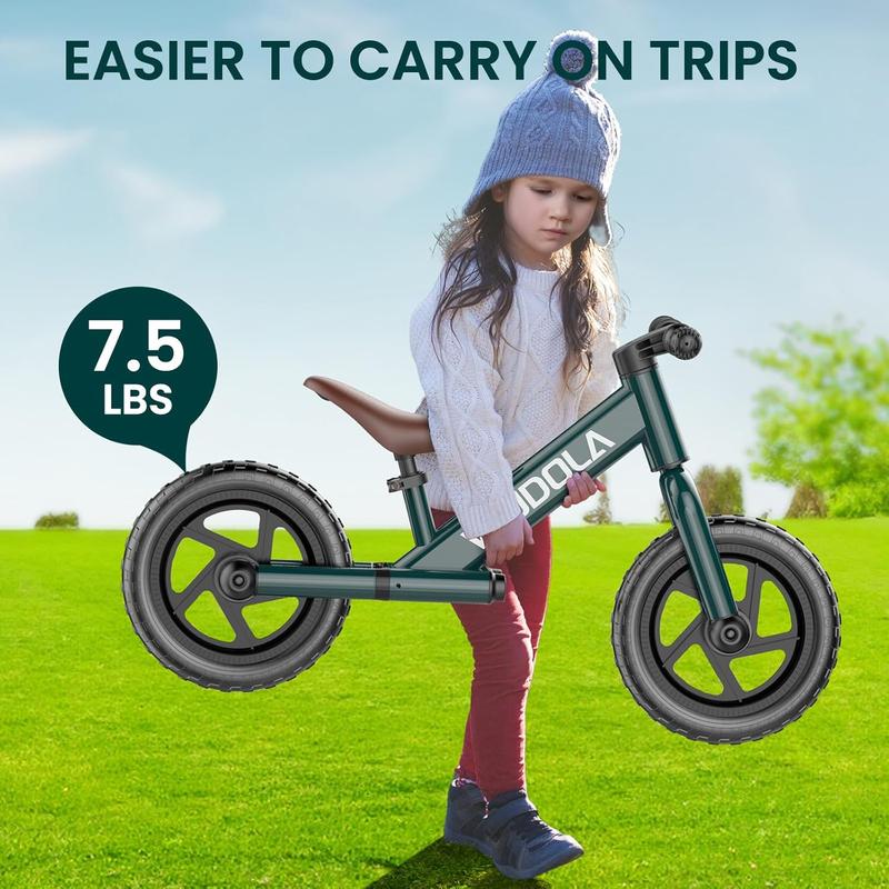 Toddler Balance Bike 2 Year Old - No Pedal Bike for Kids 2-5 Years Old, Tool-Free with Adjustable Seat, Gift Bike for 2-5 Boys Girls, Green