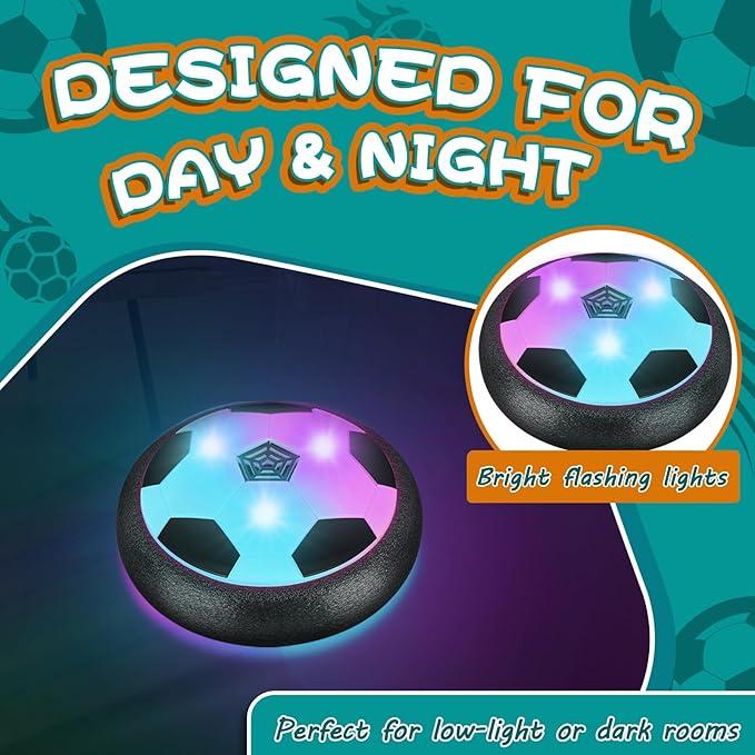 2025 New 3-12 Years Old Indoor Floating Football, Fun Floating Football,Led Lights Foam Buffer Football Toys, Indoor And Outdoor Sports Games, Christmas, Birthday Gifts For Children, Boys, Girls