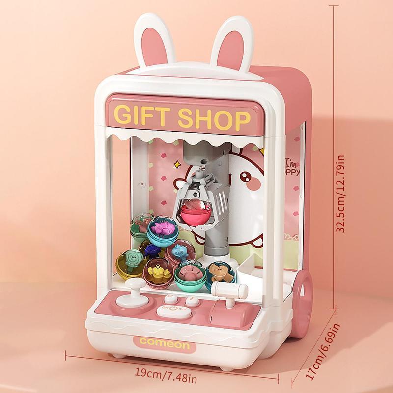 Spring Cute Rabbit Design Electronic Claw Machine Toy, 1 Set Mini Gift Shop Claw Machine Twist Egg Venting Machine, Easter Essentials Interactive Toy