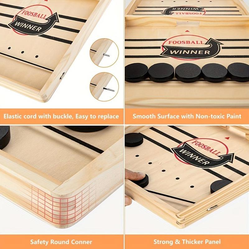 Wooden Hockey Board Desktop Game, 1 Set Indoor Recreation Board Game, Portable Leisure Equipment, Birthday Gift, Fun Desktop Accessories