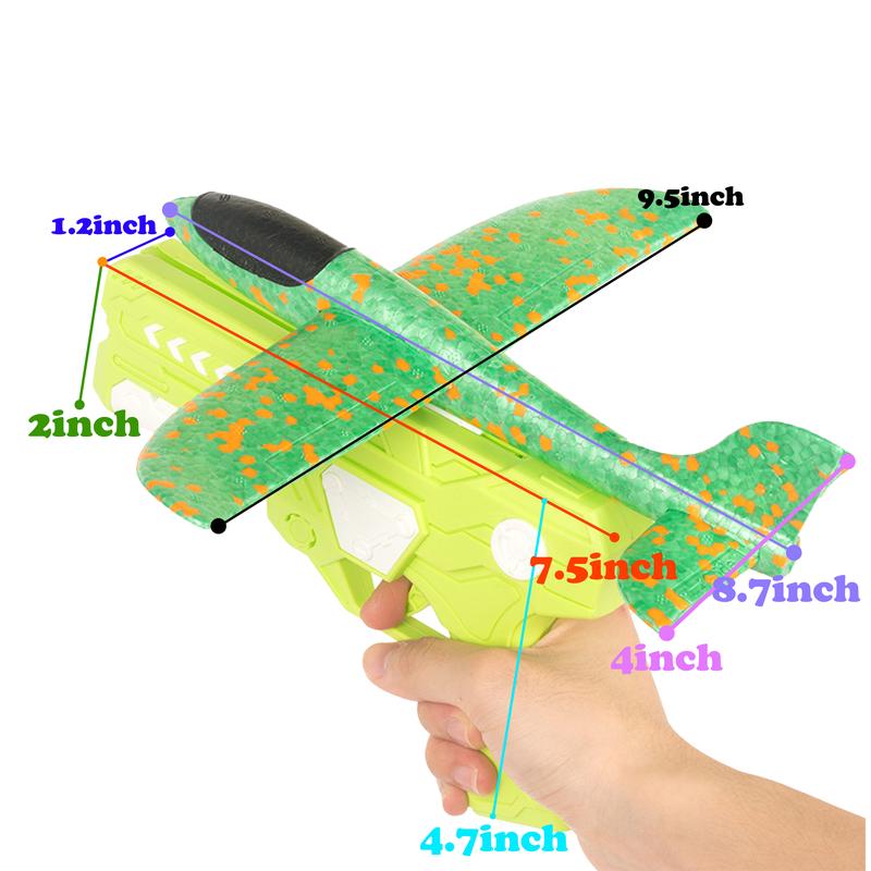 Airplane shooting toys, 1 bubble airplane launcher with 1 airplane, kids outdoor shooting toys, ejection airplane gun mode, suitable for boys and girls, three colors optional