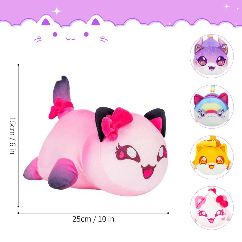 69-PCS 11-inches Cat Plush + 60 Stickers + 8 Shoes Charms- Goddess Cat Collection - 100% Embroidered plush - Cat Stuffed Animal Collection (Goddess, KC, KC Heart, Rainbow, Noi Pizza, Cat)