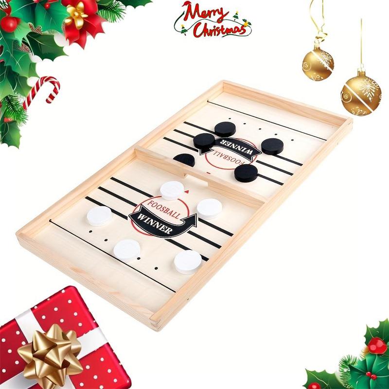 Wooden Hockey Board Desktop Game, 1 Set Indoor Recreation Board Game, Portable Leisure Equipment, Birthday Gift, Fun Desktop Accessories