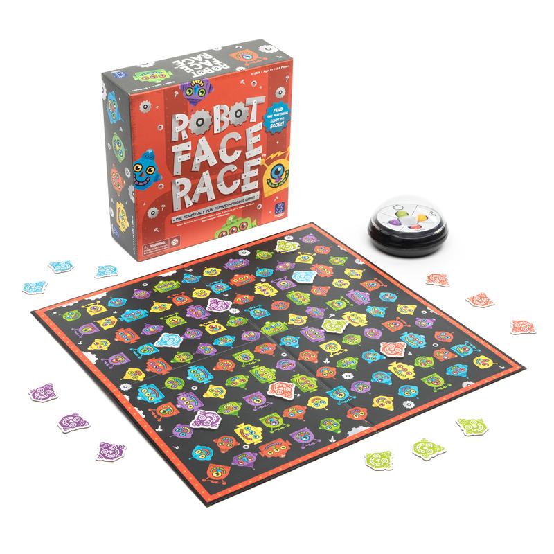 Educational Insights Robot Face Race, Fast Paced Color Recognition Matching Game, for 2-4 Players, Award-Winning Fun Family Board Game for Kids Ages 4+