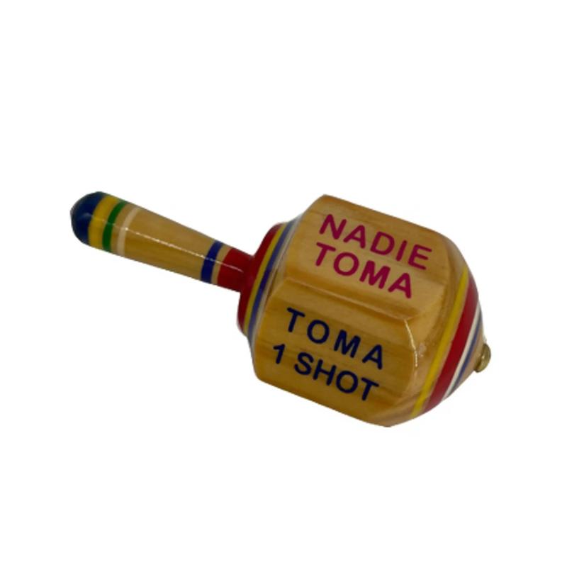 Wooden Multicolored Pirinola - Toma Shot Drinking Game