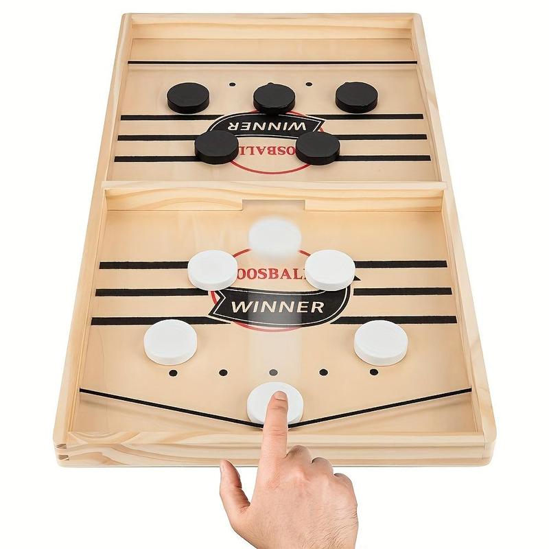 Wooden Hockey Board Desktop Game, 1 Set Indoor Recreation Board Game, Portable Leisure Equipment, Birthday Gift, Fun Desktop Accessories