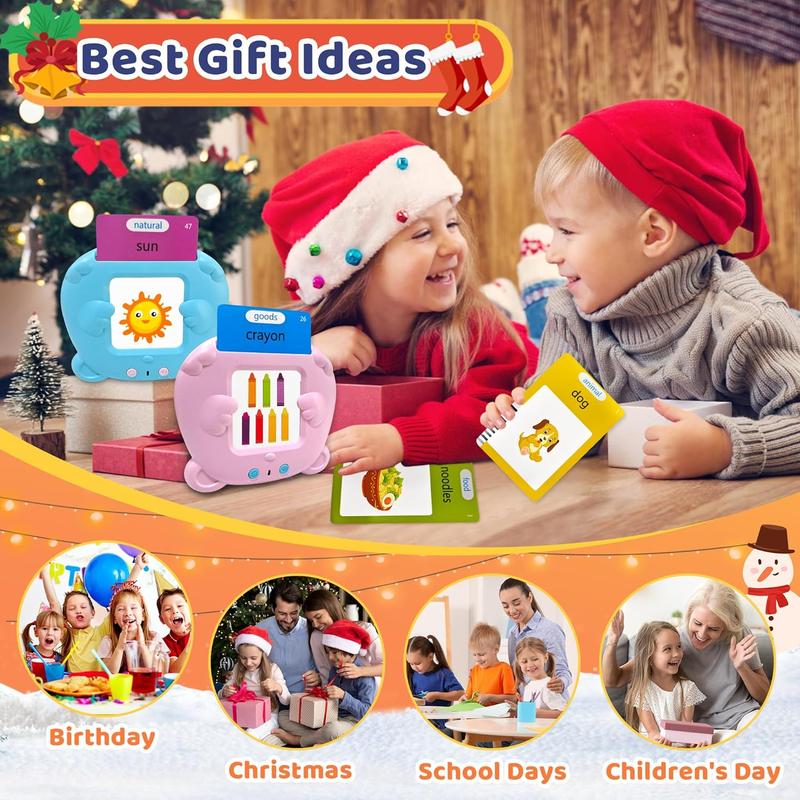 Kids English Learning Speech Therapy Machine Toys Sight Words Educational Cognition Montessori Talking Flash Card Toys, Gifts for Children