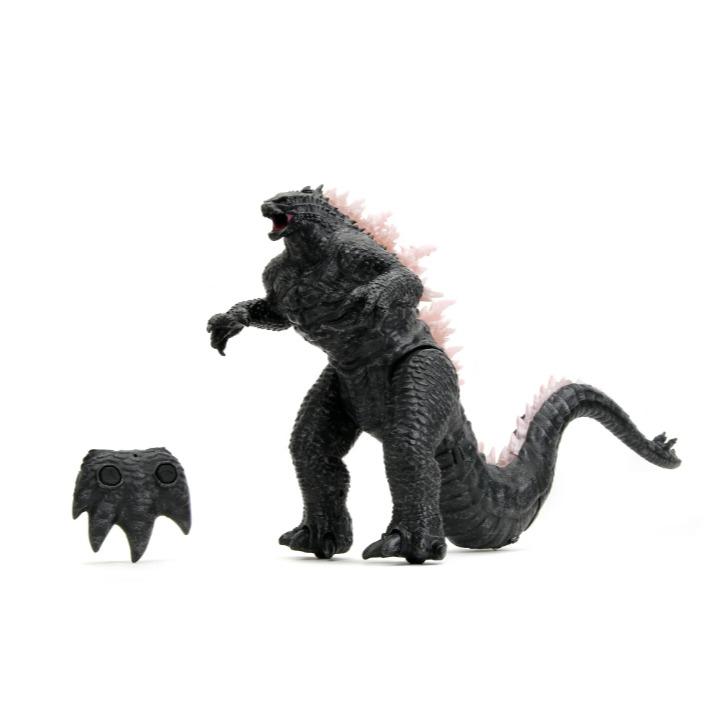 Jada Toys Godzilla X Kong: Heat-Ray Breath Godzilla Remote Control Figure Lights & Sounds, Atomic Breath, Tail Whip Action 2 Feet Long Ages 8+