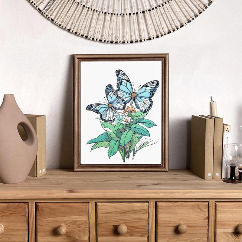 Fantasy Butterfly Theme Coloring Painting, 1 Count 11.22 X 8.27 Inches, Beautiful Designs Of Butterflies and Flowers, Christmas Perfect Gifts