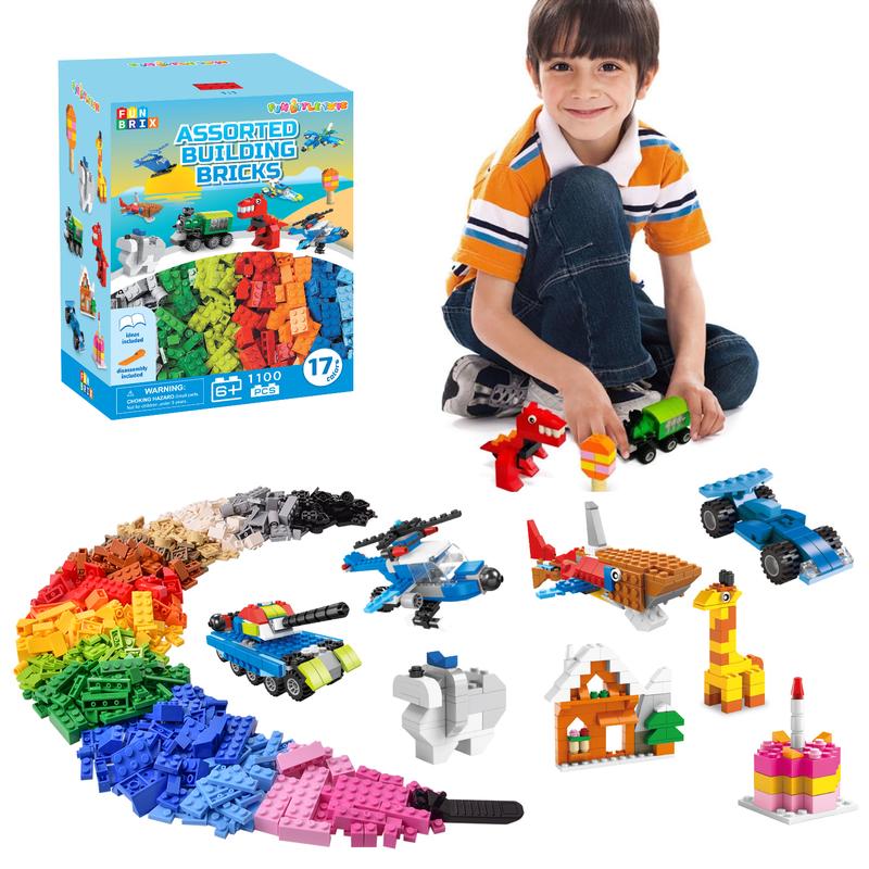 1100PCS Assorted Building Blocks Set for Boys Girls Birthday Gift Classroom Exchange Gift