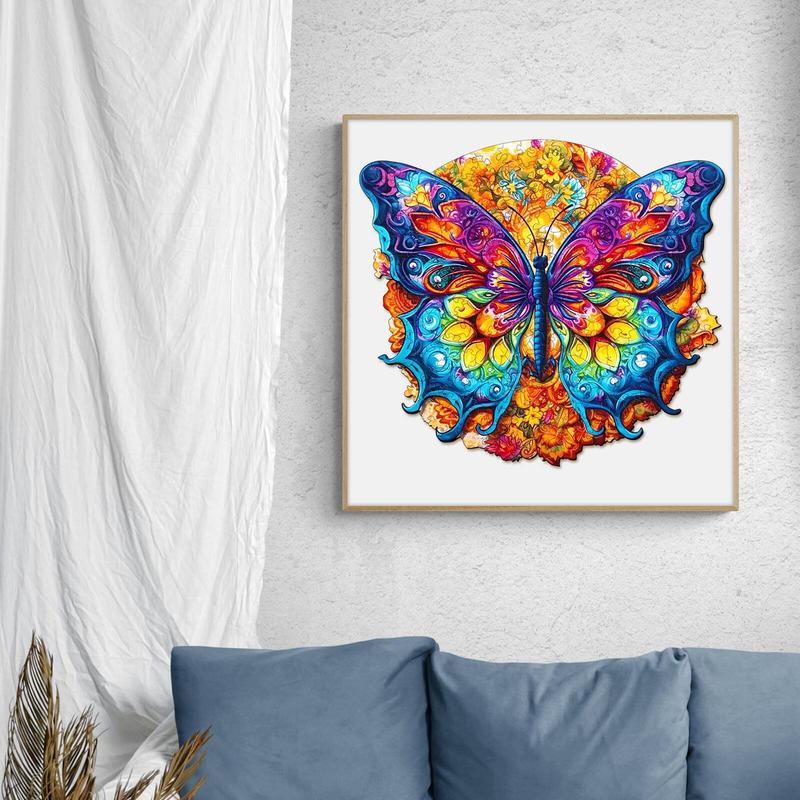 Mandala Butterfly 3 Wooden Jigsaw Puzzle