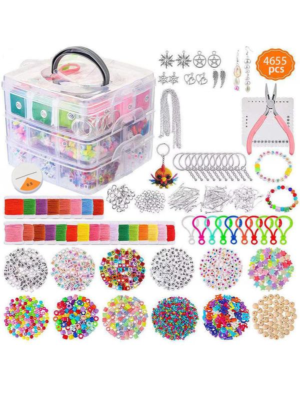 DIY Jewelry Making Kit, DIY Jewelry Accessories Set, Including Letter Beads & Other Materials for Beading Projects, for Bracelet & Necklace Making