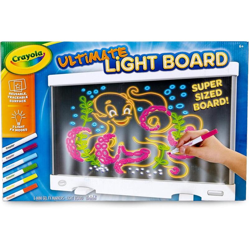 Crayola Ultimate Light Board - White, Kids Drawing Tablet, LED Drawing Board For Kids, Gift For Boys &Amp; Girls, Toys For Kids, 6+