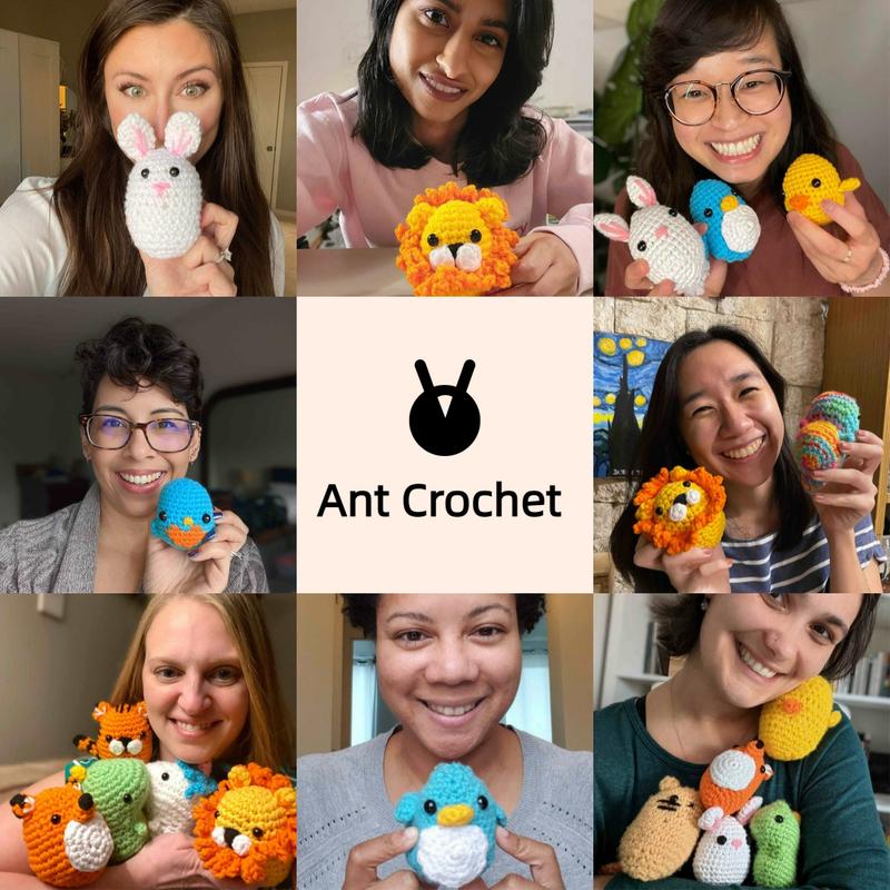 Crochet Kit for Beginners, Fox Crochet Kit, Include Easy Knitting Soft Yarn, With Step-by-Step Video Tutorial, Beginner Crochet Kit for Adults and Kids, Holiday Birthday Gift for Adults and Kids, Crochet Fashion ideas, Diy Crochet