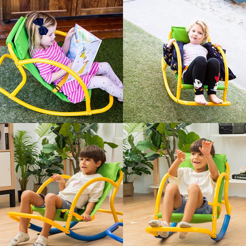 PLATPORTS Saucer Chair Seesaw - Teeter Totter for Outdoor Play - Toddler Chaise Lounge Reading Chair - Playground Equipment