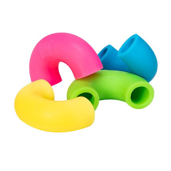 Schylling NeeDoh Mac n' Squeeze - Stretch, Squeeze and Decompress - Oversized neon noodles - 4 colors - Ages 3+