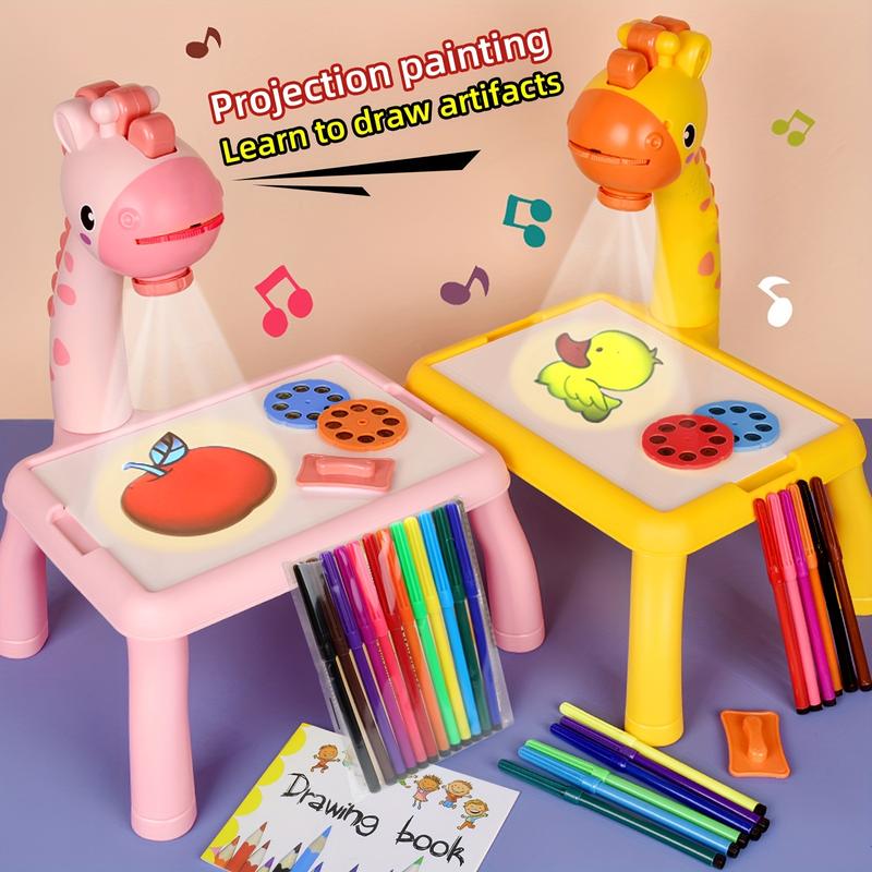 Deer Projection Drawing Table, Erasable Graffiti Board Puzzle Toy With Projection Light, Birthday,Halloween And Christmas For Girls And Boys