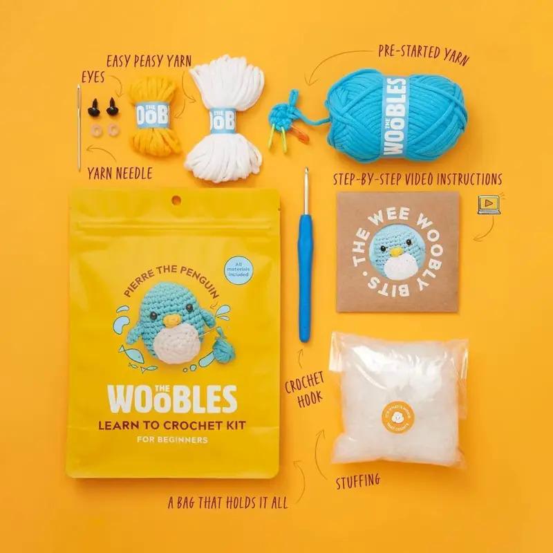 Beginner Crochet Stuffed Animal Kit NEW DIY Set Handmade Yarn Set Kit With Crochet Hooks Cotton DIY Crochet Kit