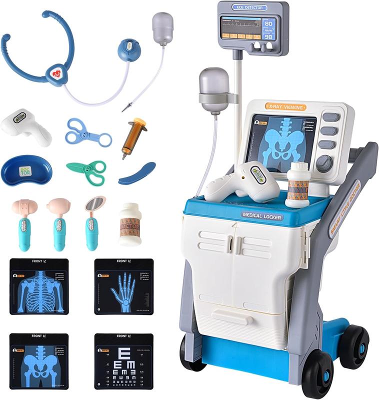 [Live only] Talent Mini Medical cart for toddler and kids pretend play toys, doctor playset