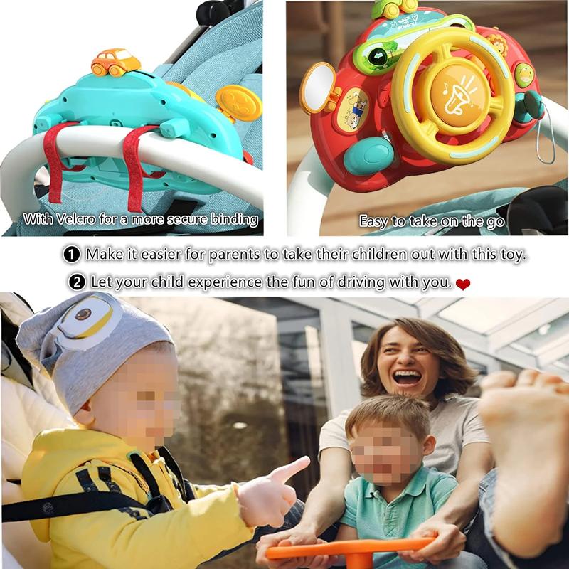 Musical Steering Wheel Toy for Kids, Sensory Toys for Boys Girls, Learning Educational Toys for Christmas & Birthday Gifts