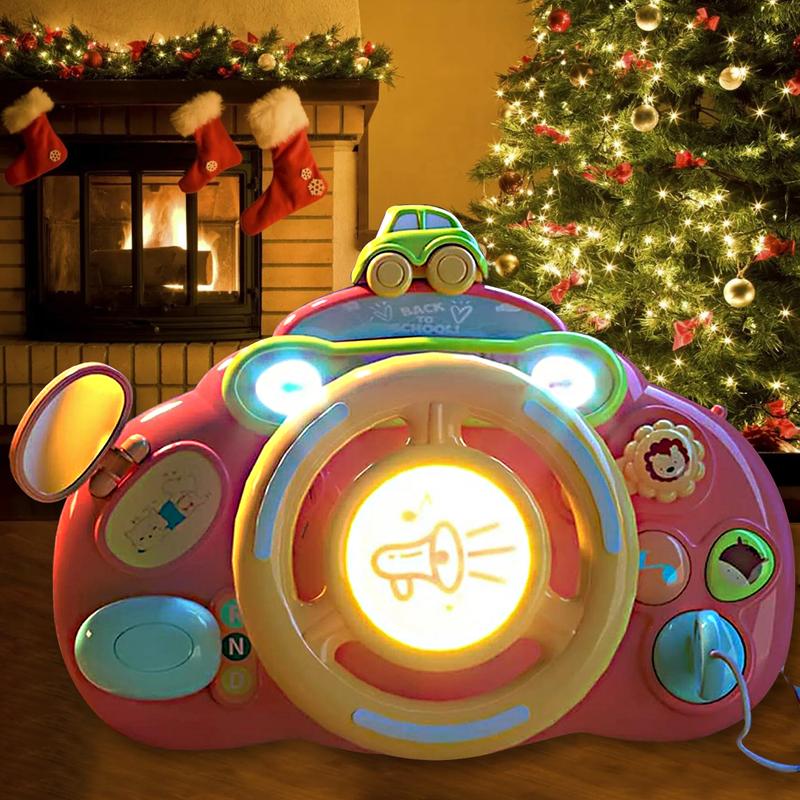 Musical Steering Wheel Toy for Kids, Sensory Toys for Boys Girls, Learning Educational Toys for Christmas & Birthday Gifts