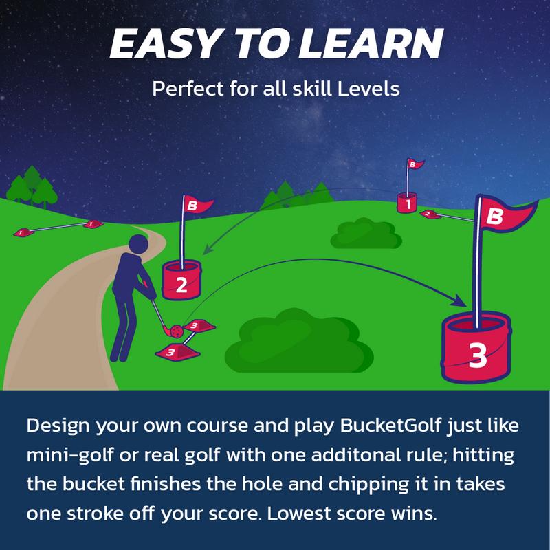 BucketGolf Glow Set - Play BucketGolf Game All Day or Night