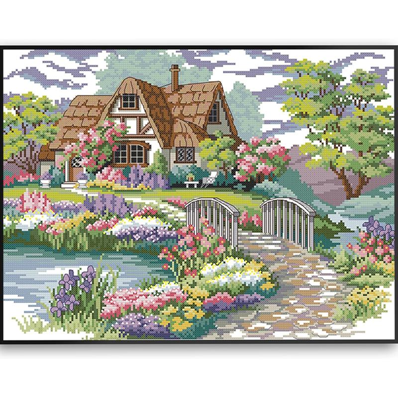 Howie's Needlepoint Cross Stitch Kits, 11CT & 14CT Pre-Printed Pattern Needlepoint Kits, Full Range of Stamped Starter Kit