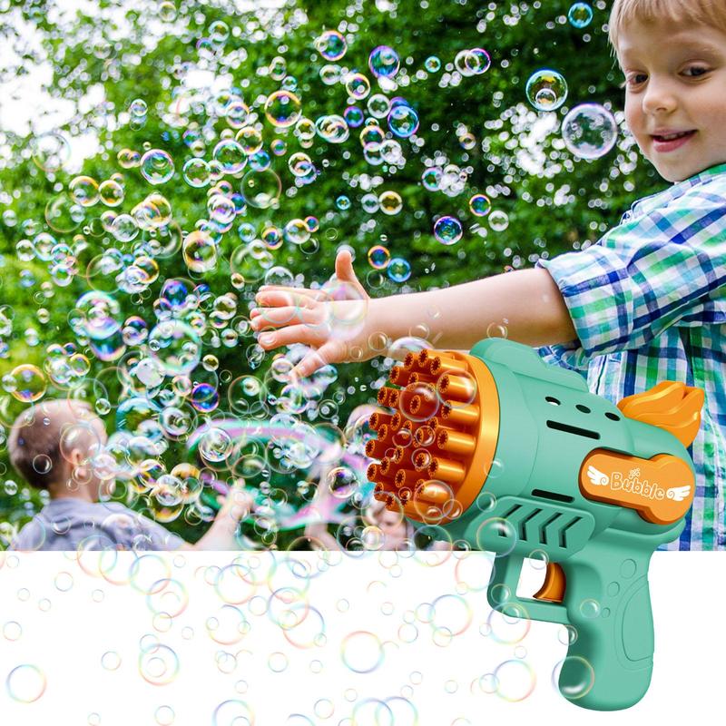 Bubble Gun Rocket 29 Hole Automatic Soap Bubbles Machine Outdoor Toy for Boys Birthday Gifts Wedding Party Children Summer Gift