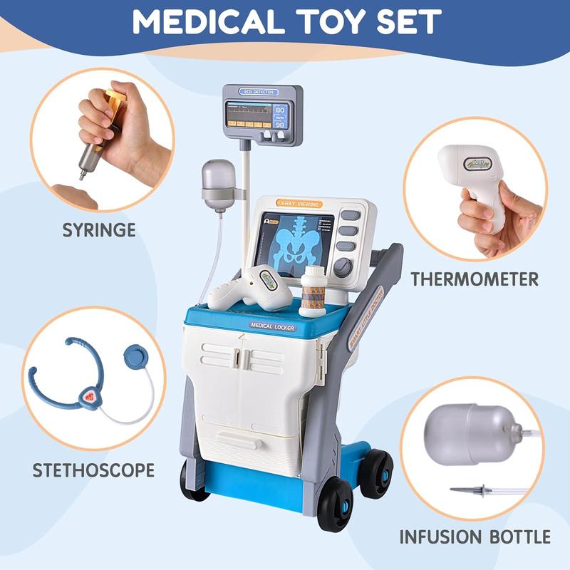 [Live only] Talent Mini Medical cart for toddler and kids pretend play toys, doctor playset