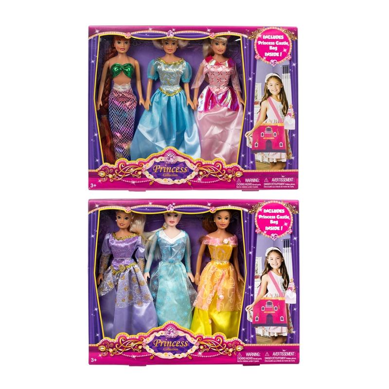 Group Sales Princess Doll with Castle Carry Bag - Assorted