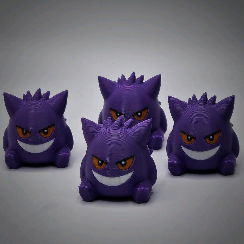 Gengar Multicolor 3d Printed Mini Figurine