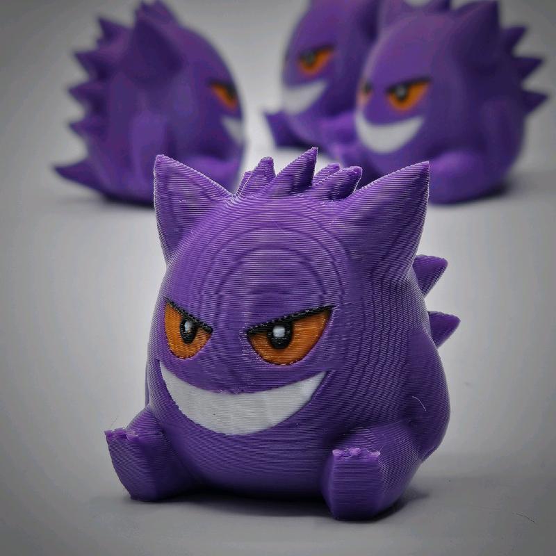 Gengar Multicolor 3d Printed Mini Figurine