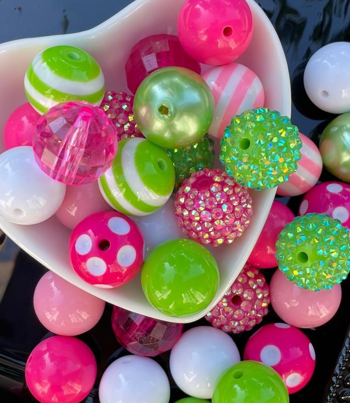 Watermelon Mix Bubble Gum Bead Mixes | 20mm Chunky Bead Mixes