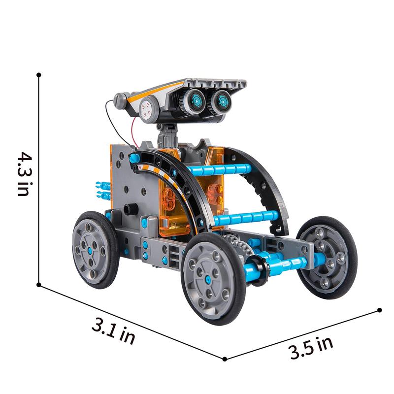 STEM Solar Robot Kit , 12-in-1 Educational STEM Science Experiment Toys, Solar Powered Building Kit DIY for