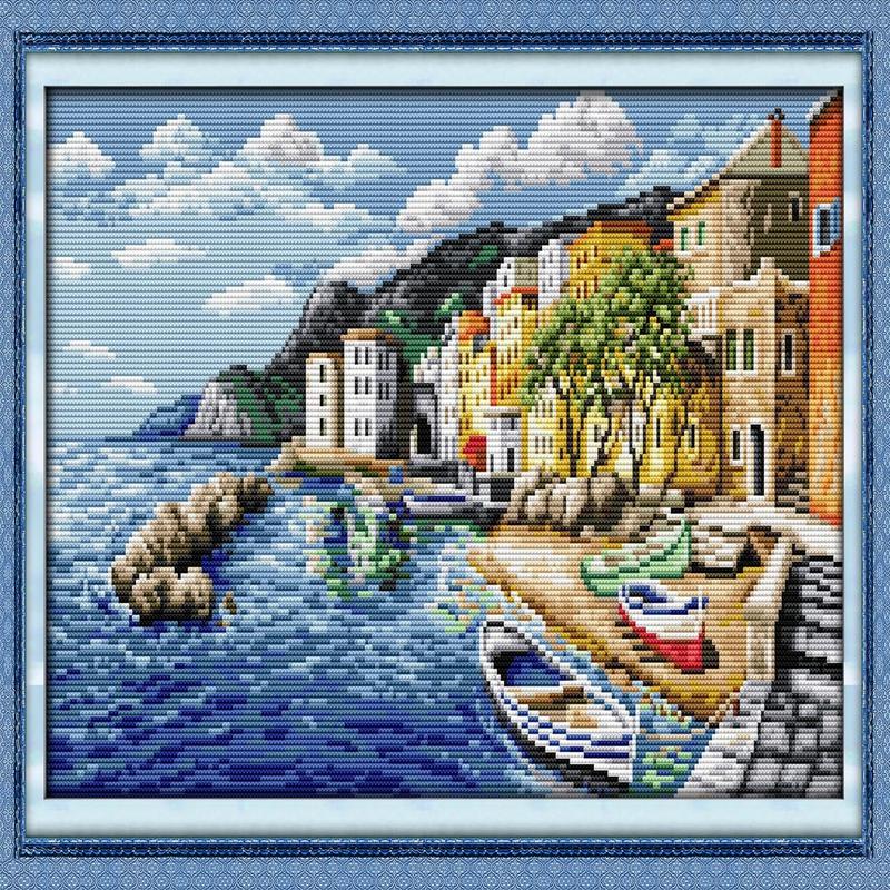 Howie's Needlepoint Cross Stitch Kits, 11CT & 14CT Pre-Printed Pattern Needlepoint Kits, Full Range of Stamped Starter Kit