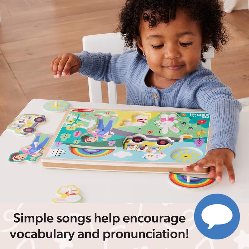 Puzzle, 6-Piece with Full Songs, Toddler Toys for Boys and Girls Ages 2-5+ Years - FSC Certified