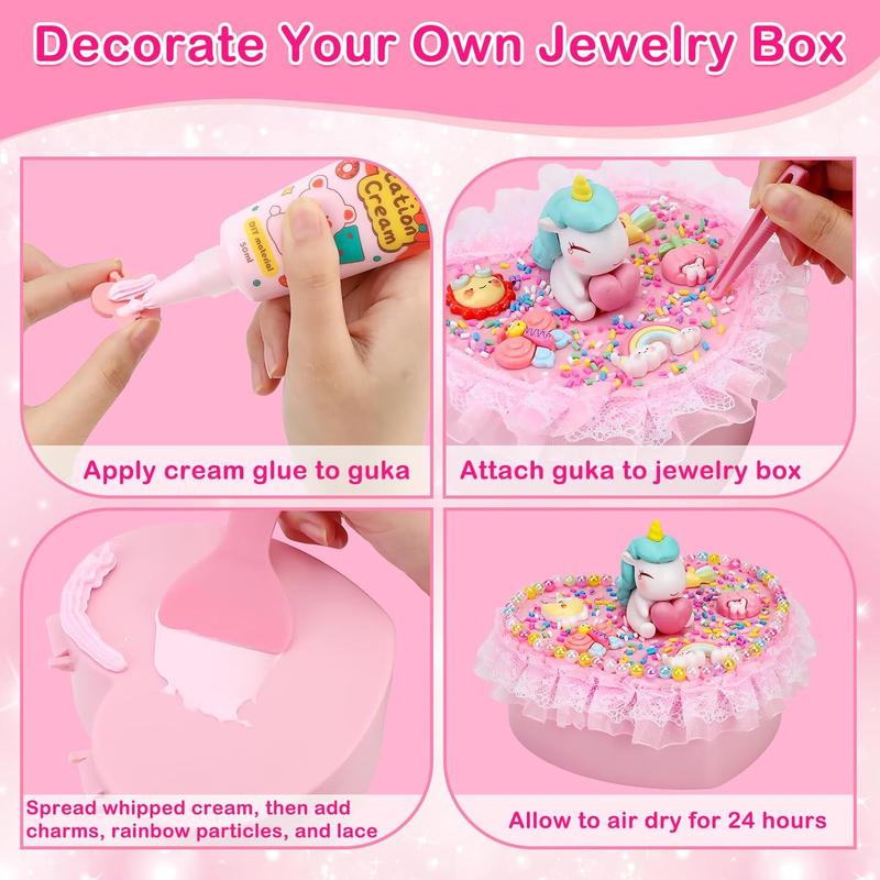 Kids Jewelry for Girls 4-6,  DIY Jewelry Box Includes Toddler Rings, Necklaces, Bracelets, Earrings, Hair Clips, Arts and Crafts Kits Birthday Gifts